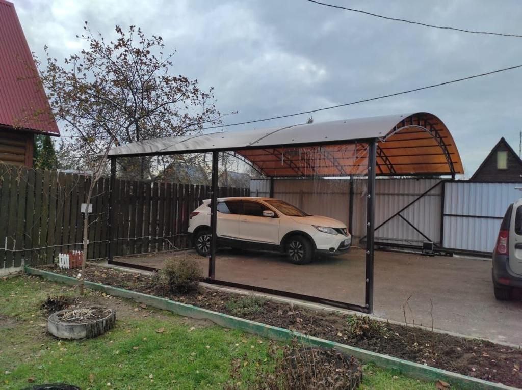 Прозрачные шторы ПВХ для навеса под автомобиль в посёлке Сонково